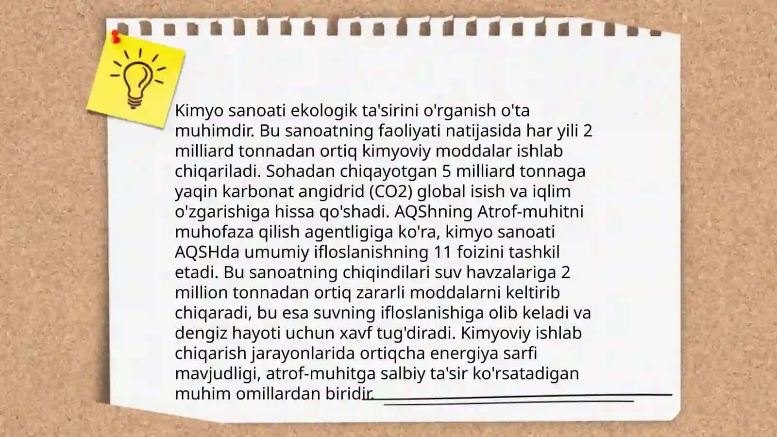 Kimyo Sanoati sohasidagi ozgarishlar 4