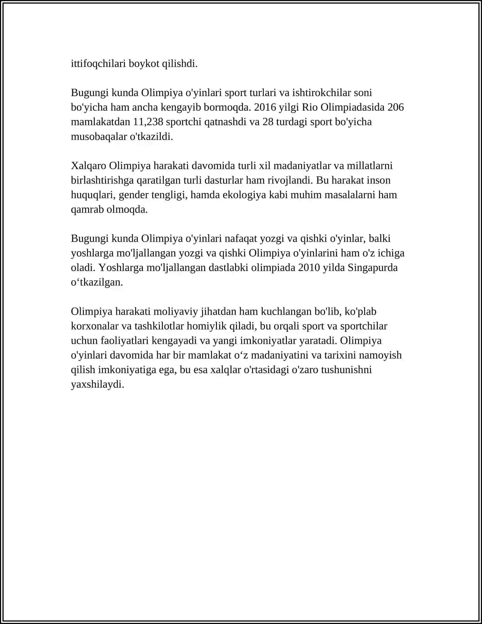 Xalqaro Olimpiya harakati 4