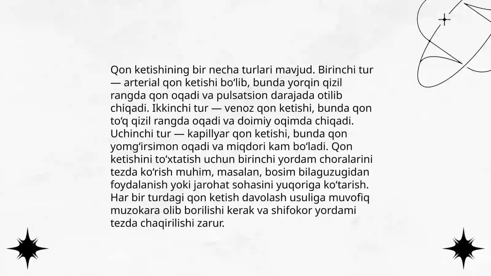 Qon ketishi va uning turlari 4