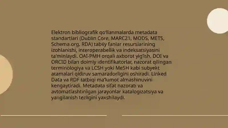 Tabiiy fanlar sohasida elektron bibliografik qoʻllanmalarning rivojlanishi 4