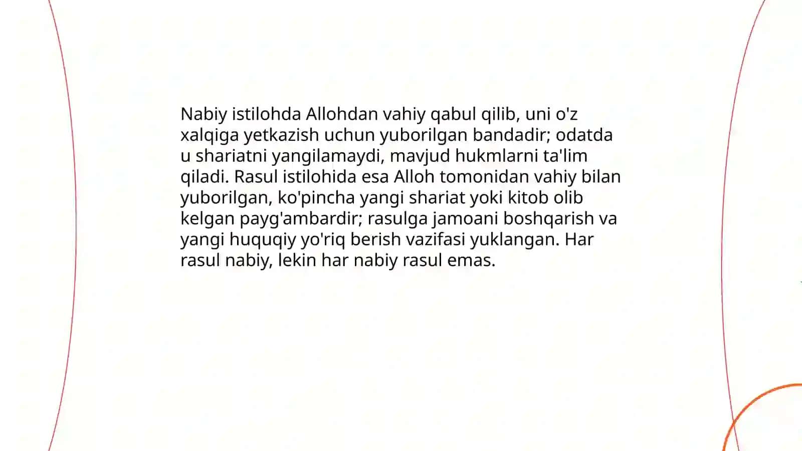 Nabiy va Rasul so'zlarining ma'nolari 4