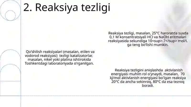 Oddiy va murakkab reaksiyalar 4
