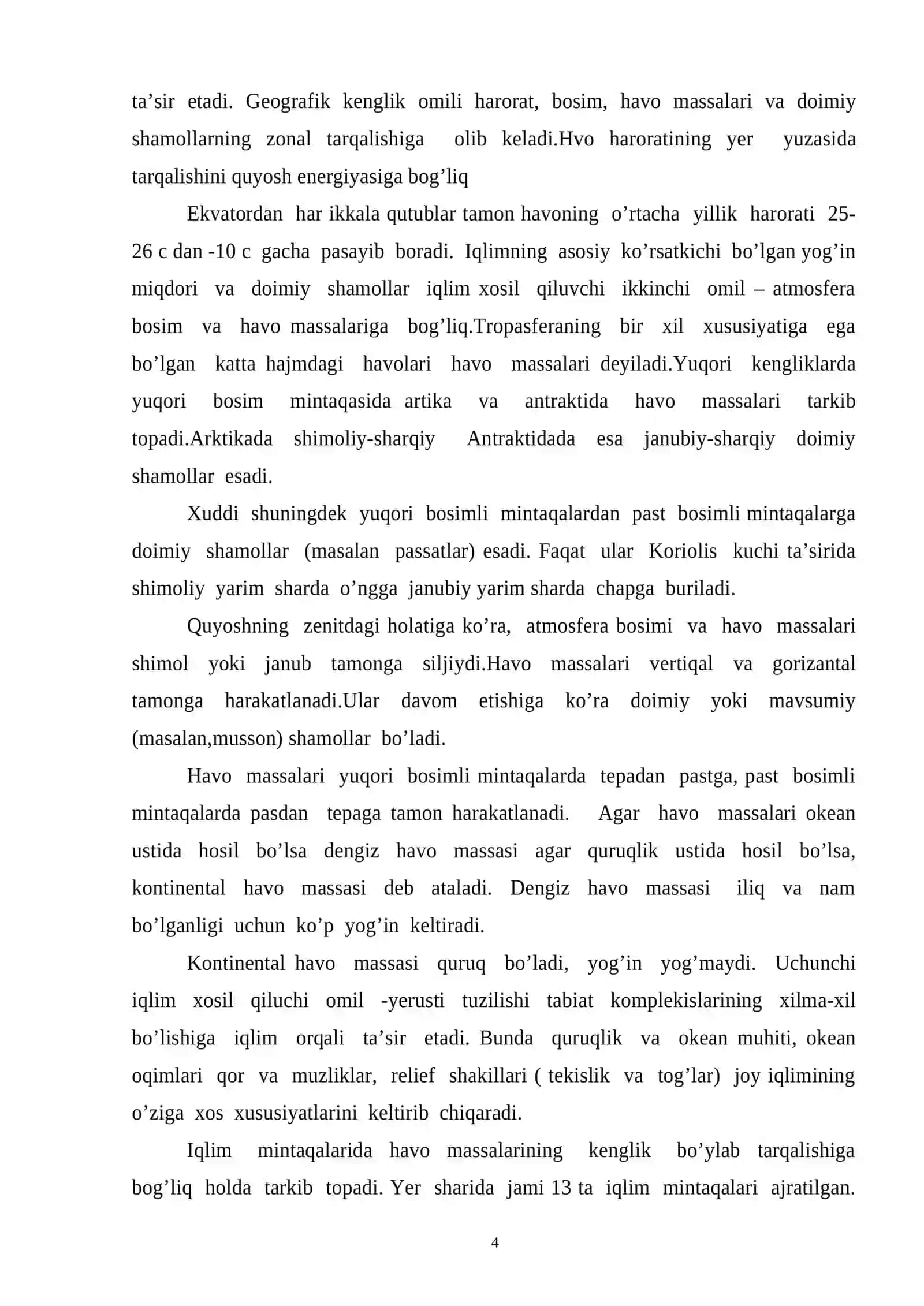 АTMОSFЕRАNING IFLОSLАNISHI. YER IQLIMINING GLОBАL ISISHI 4