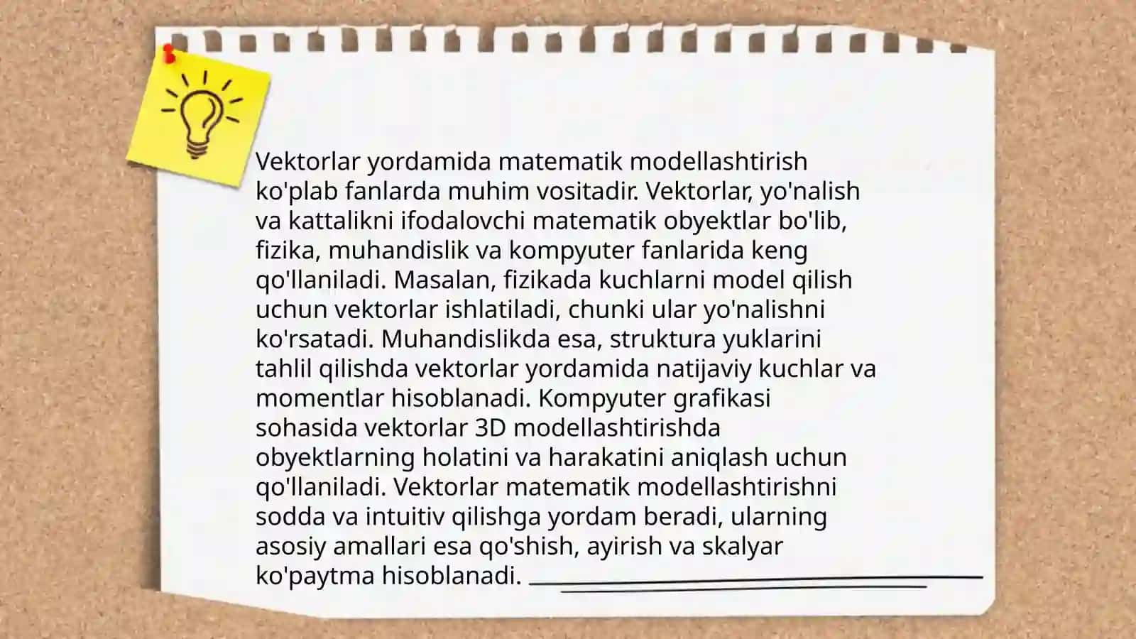 Vektorlarning turli masalalarga tatbiqlari 4