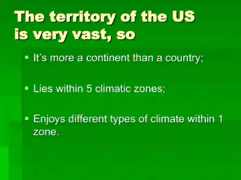 The climate of the USA 4