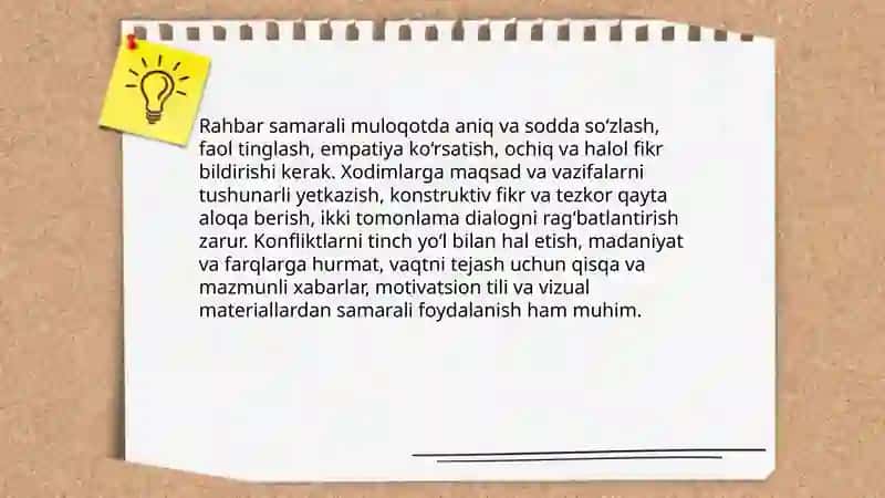 Yaxshi rahbar qanday bo‘lishi kerak? 4