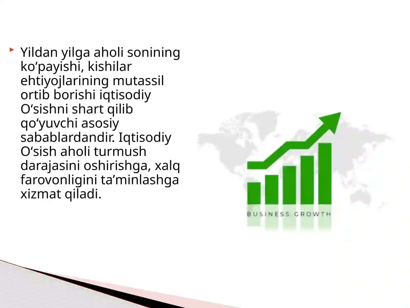 O’sish va rivojlanishning sodda modeli 4