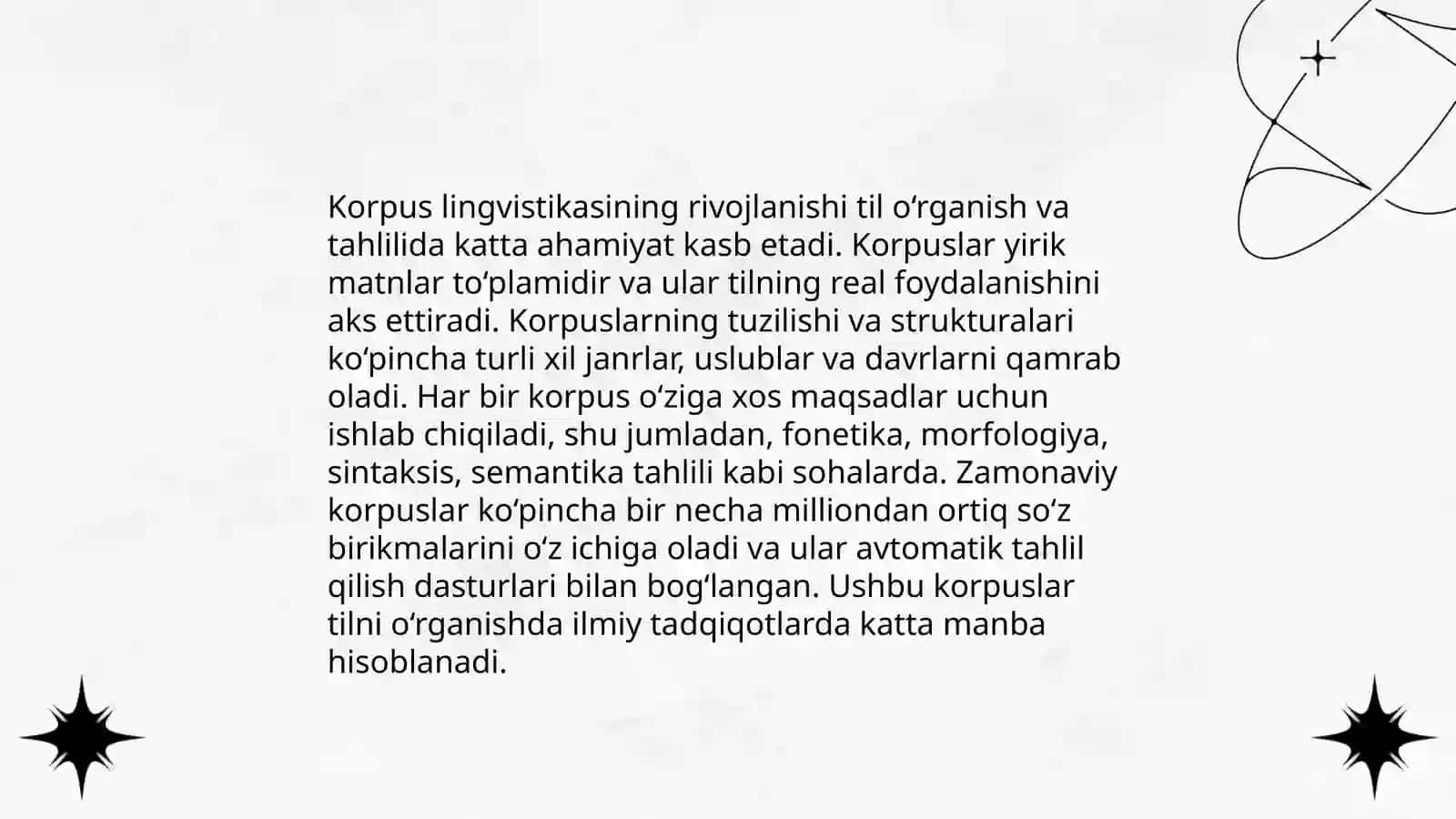 Korpus lingvistikasining rivojlanishi 4