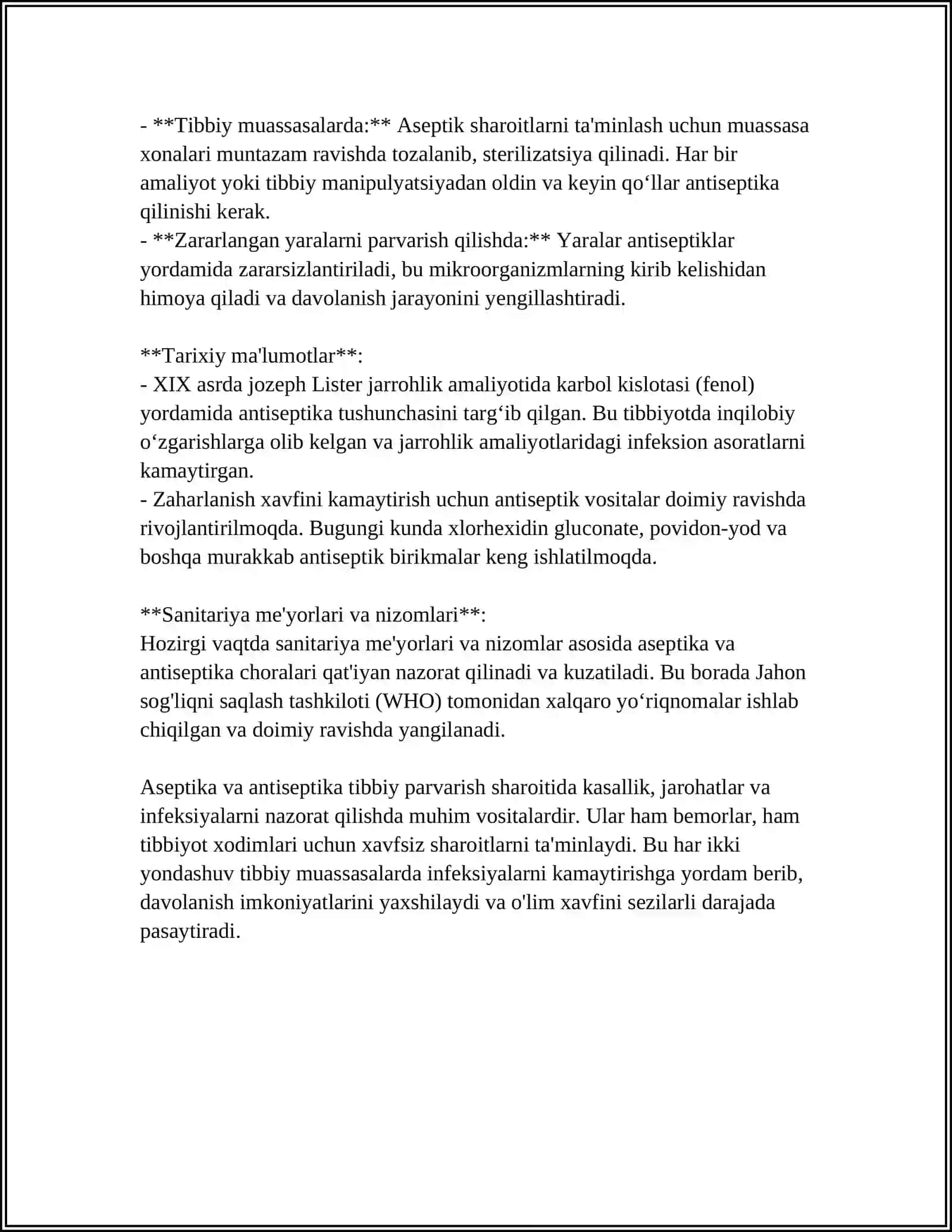 ТЕРАПЕВТИК СТОМАТОЛОГИЯДА АСЕПТИКА ВА АНТИСЕПТИКА ҚОИДАЛАРИ 4