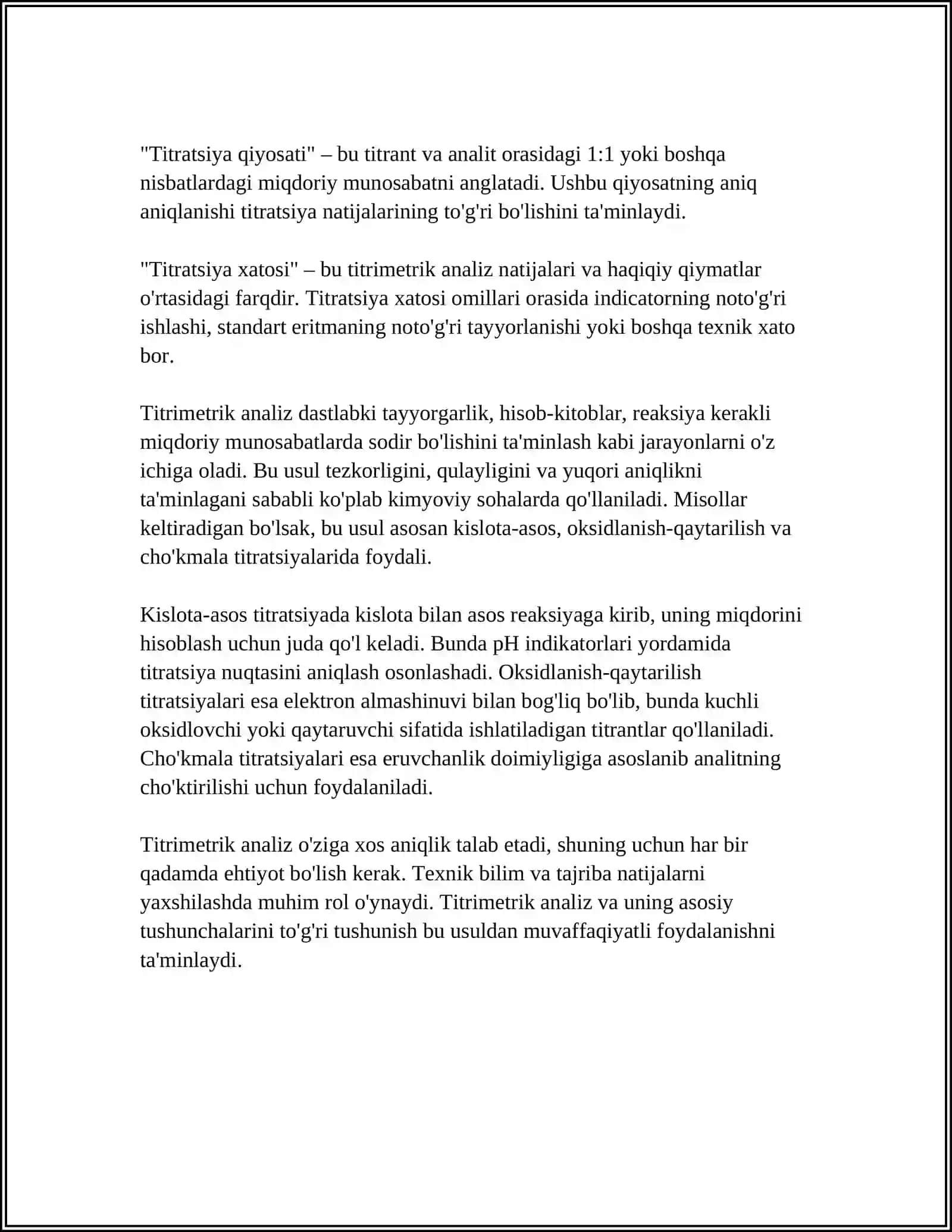 Titrimetrik Analiz 4