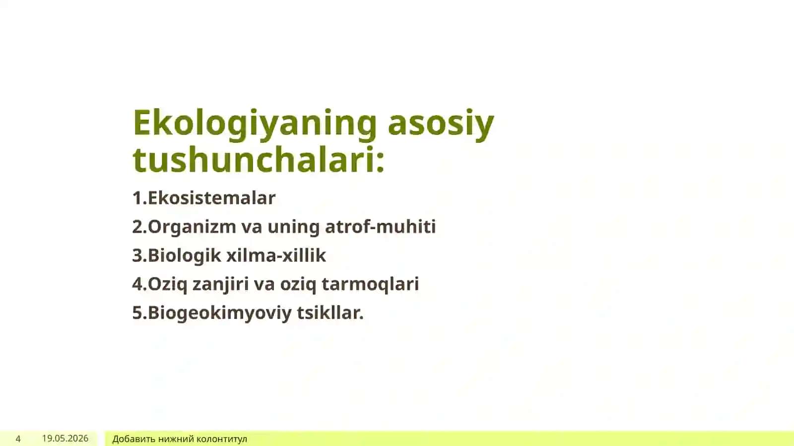 Ekologiya va atrof-muhit 4