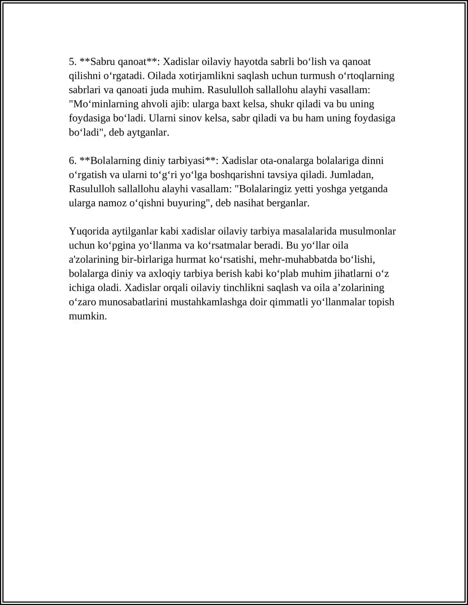 XADISLARDA TAʼLIM TARBIYA MASALALARI 4
