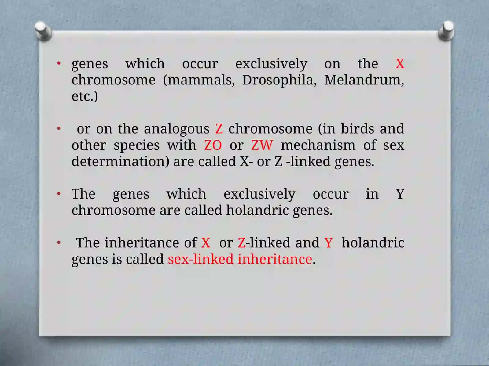 Sex linked inheritance 4