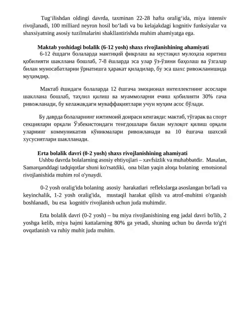 Shaxsiyat rivojlanishi 4