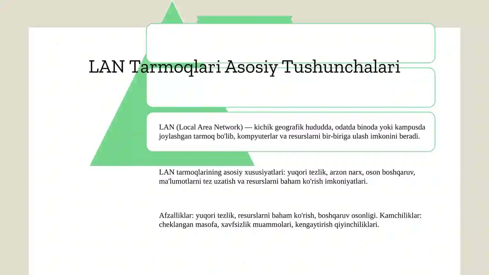 LAN tarmoqlari (Local Area Network) 4