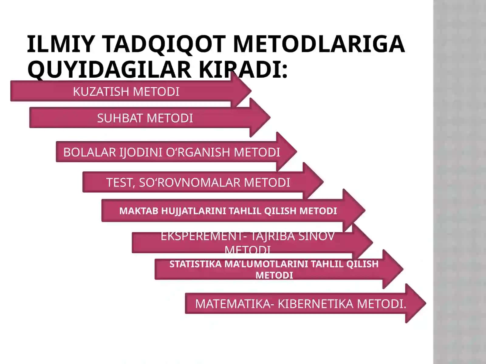 Ilmiy pedagogika ishining tadqiqot metodlari 4