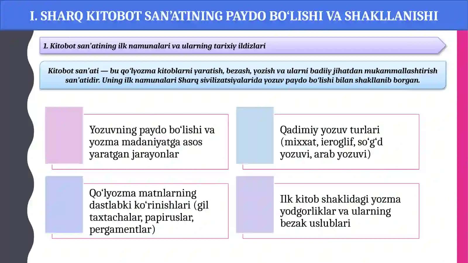 Sharq kitob otsan'ati tarixi 4