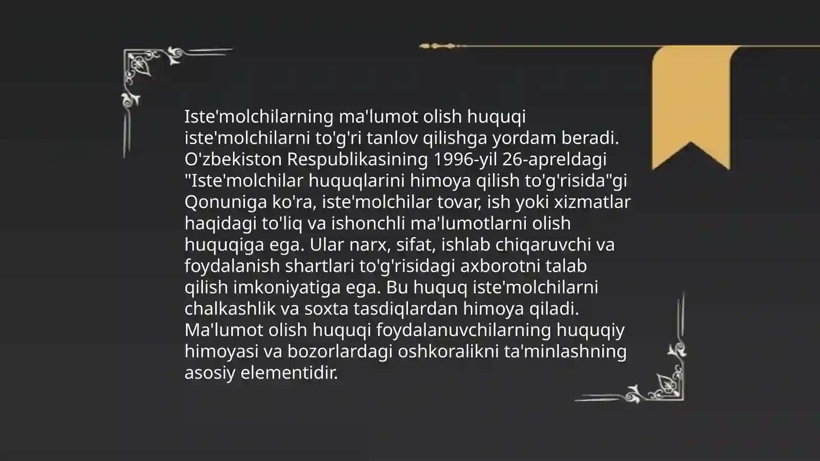 Isteʼmolchilar huquqlarining ustunligi 4