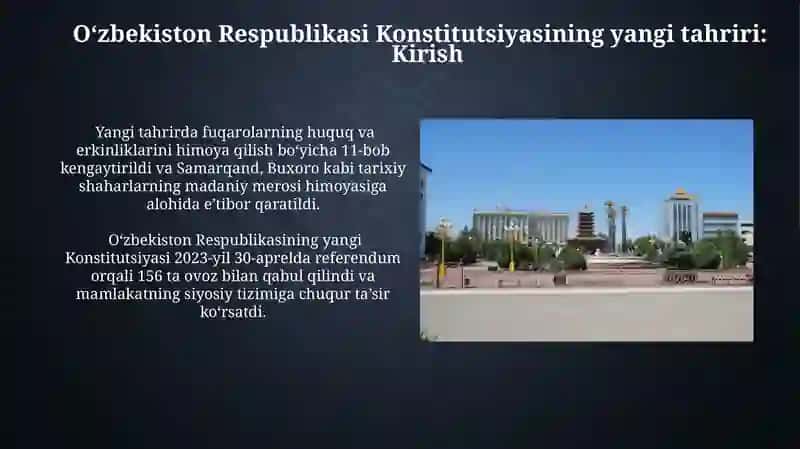 Oʻzbekiston respublikasi konstitutsiyasi 4