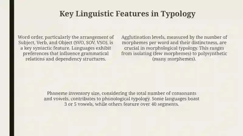 Typological classification of languages 4