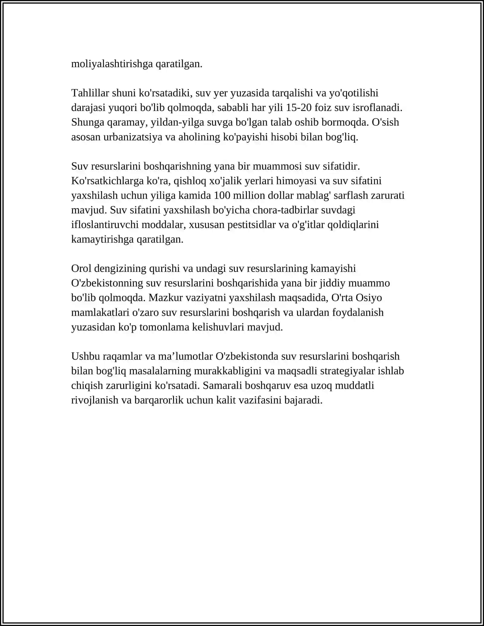 O'ZBEKISTON RESPUBLIKASI SUV VAZIRLIGI 4
