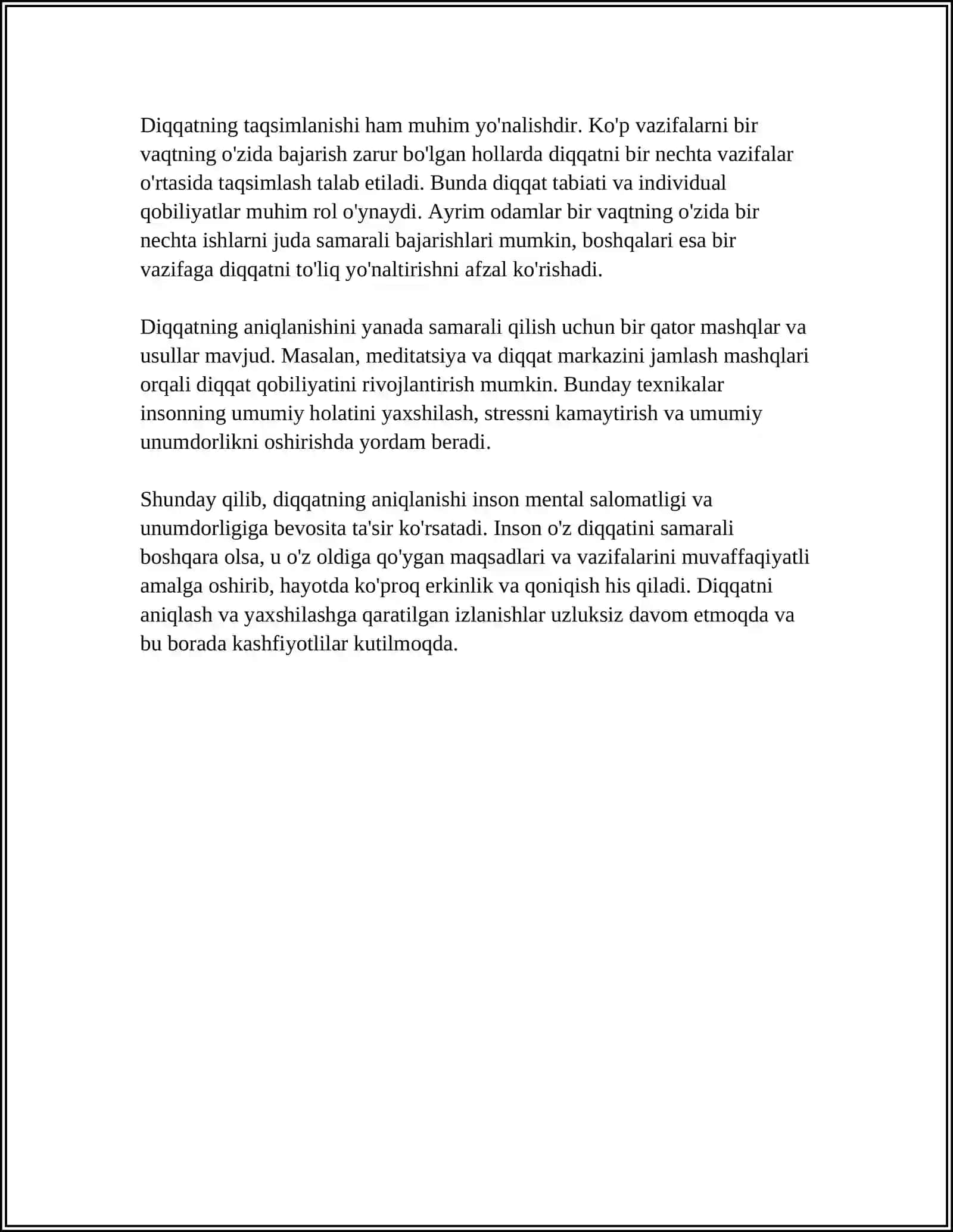 DIQQAT TURLARI VA UNING XUSUSIYATLARI 4