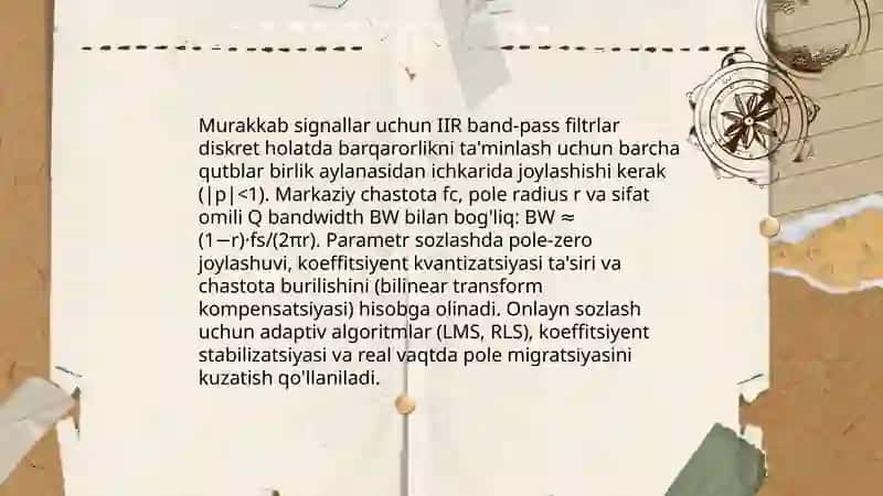 Ixtiyoriy murakkab signal uchun BPF algoritimlari 4