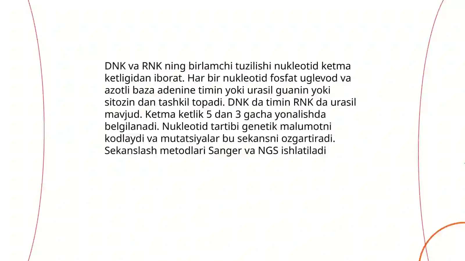 Nuklein kislotalar RNK va DNK 4