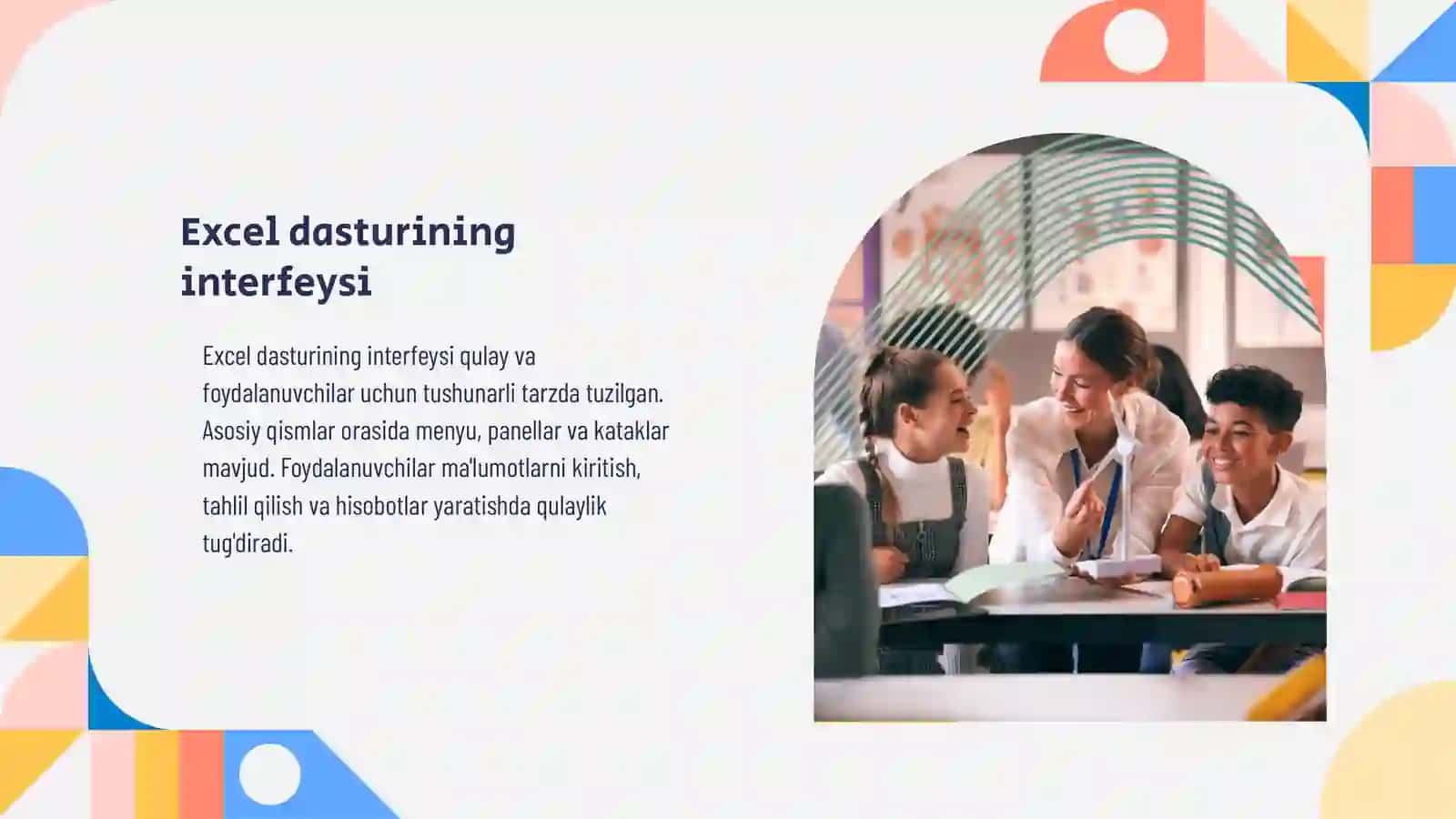 Excel dasturi haqida umumiy maʼlumot 4
