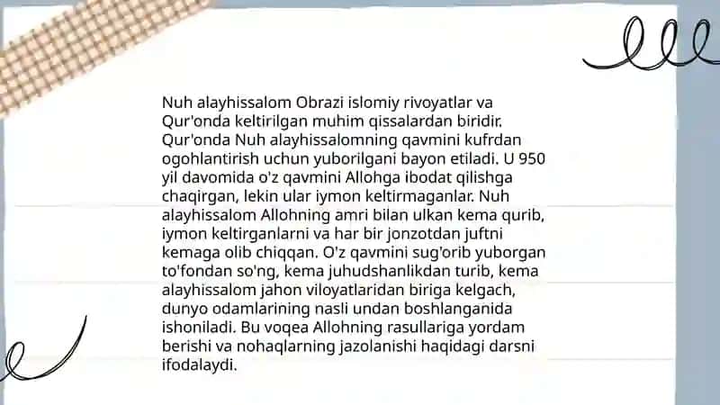 Alisher Navoiyning tarixi anbiyo va hukamo asarida paygʻambarlar obrazi 4