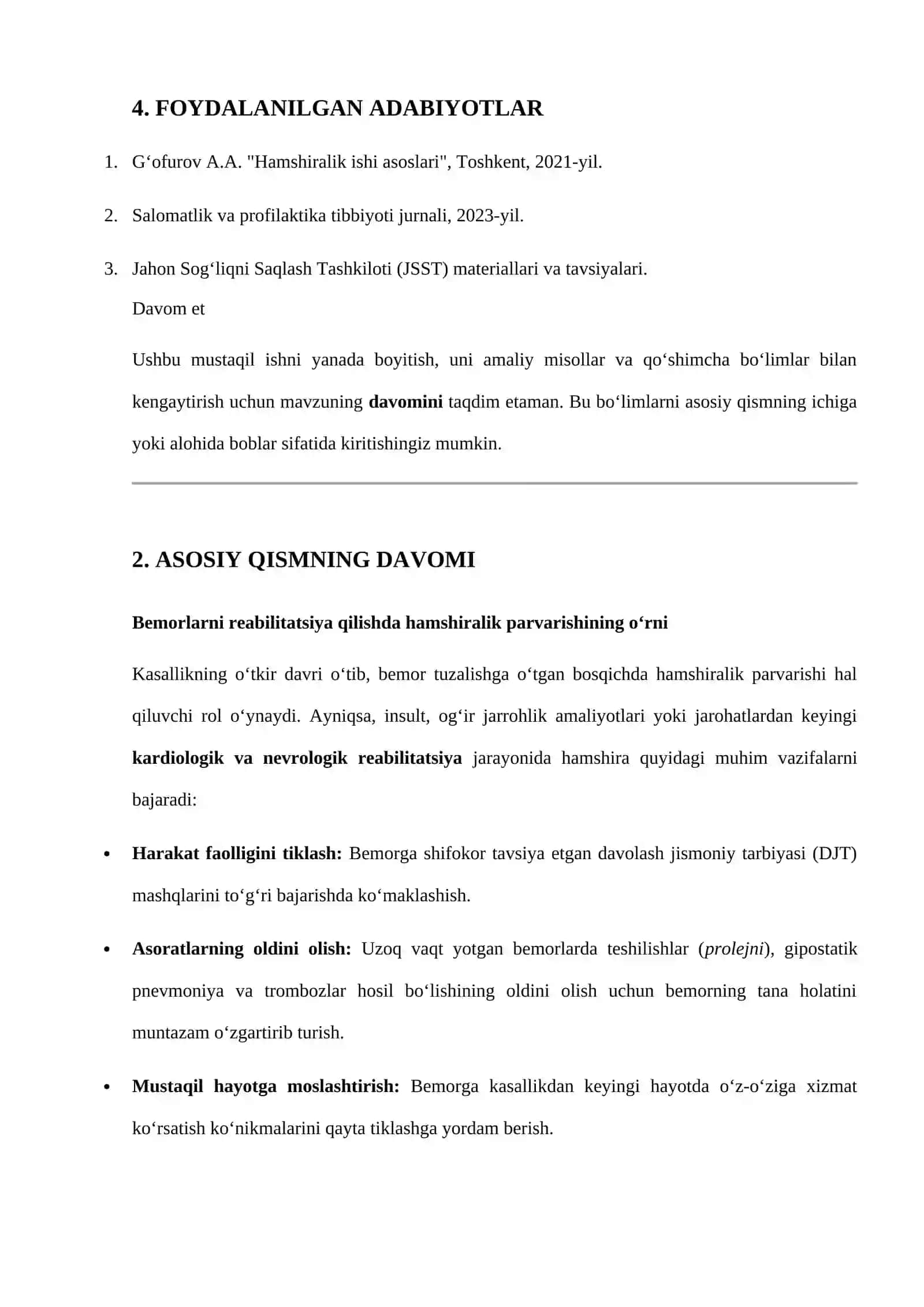 Hamshiralik ishi va salomatlik 4
