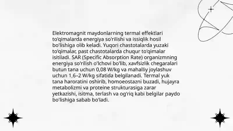 Elektromagnit maydonning organizmga ta'siri 4
