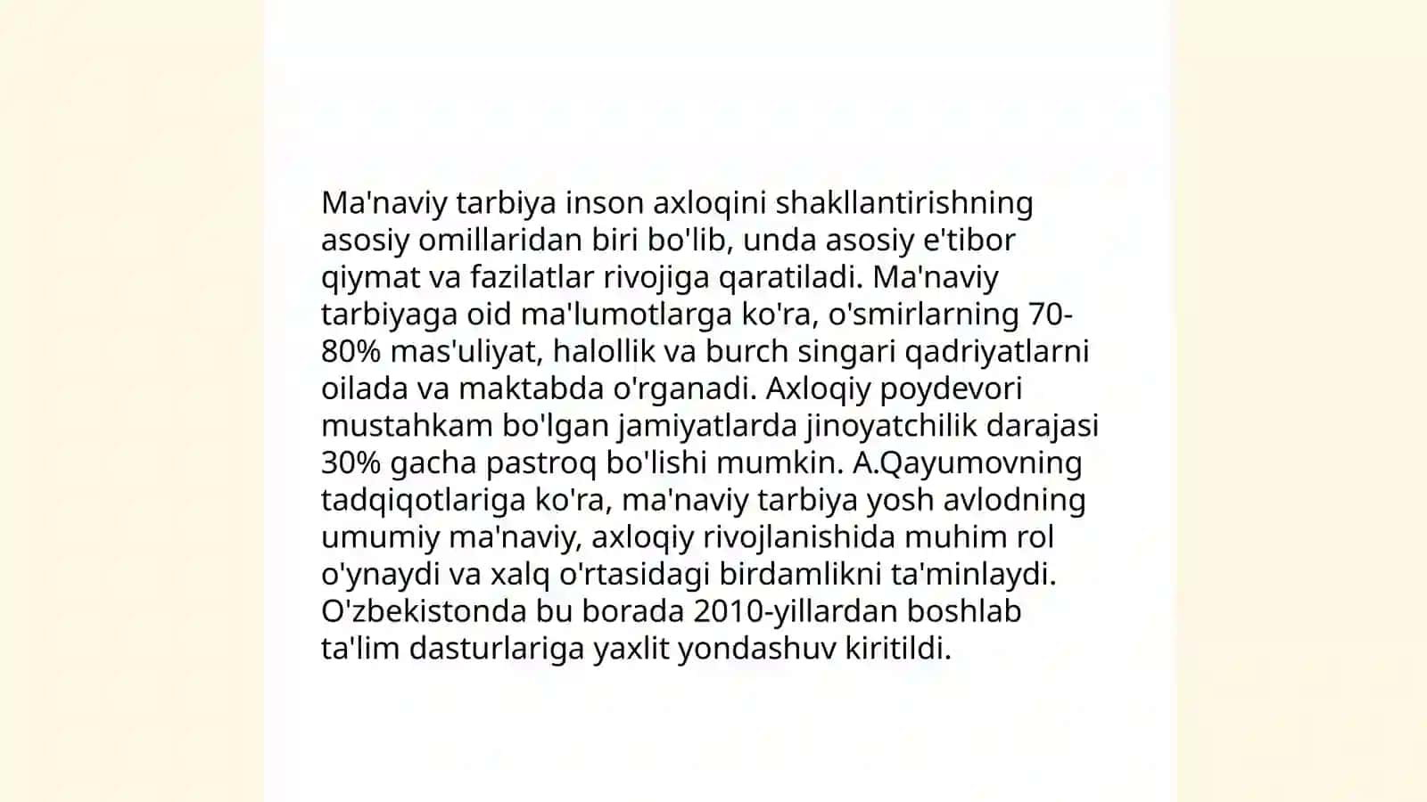 O'zbekiston Respublikasining uzluksiz ma'naviy tarbiya konsepsiyasi 4