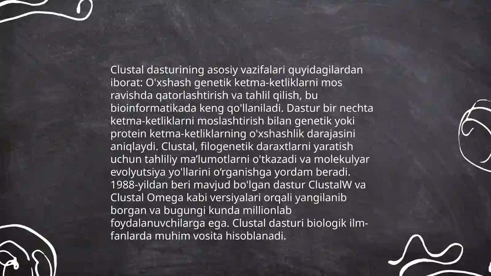 Clustal haqida ma'lumot va ishlashi 4