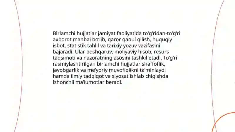 Birlamchi hujjat oqimi 4