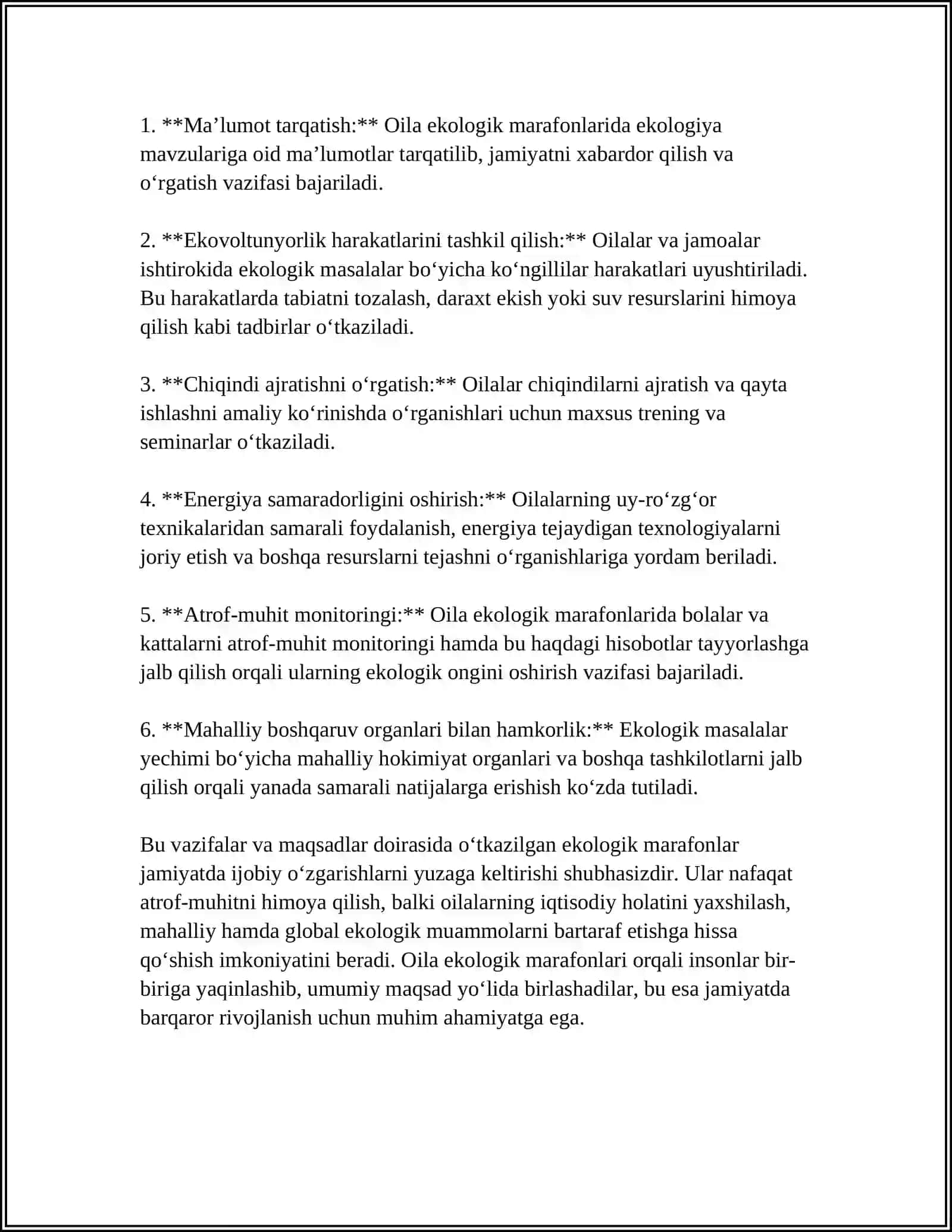 Oila ekologik marafonlari 4