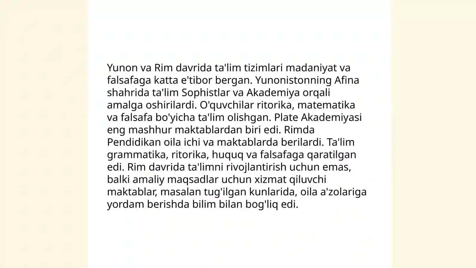 Jahon pedagogik fani rivojlanishi tarixining bayoni 4