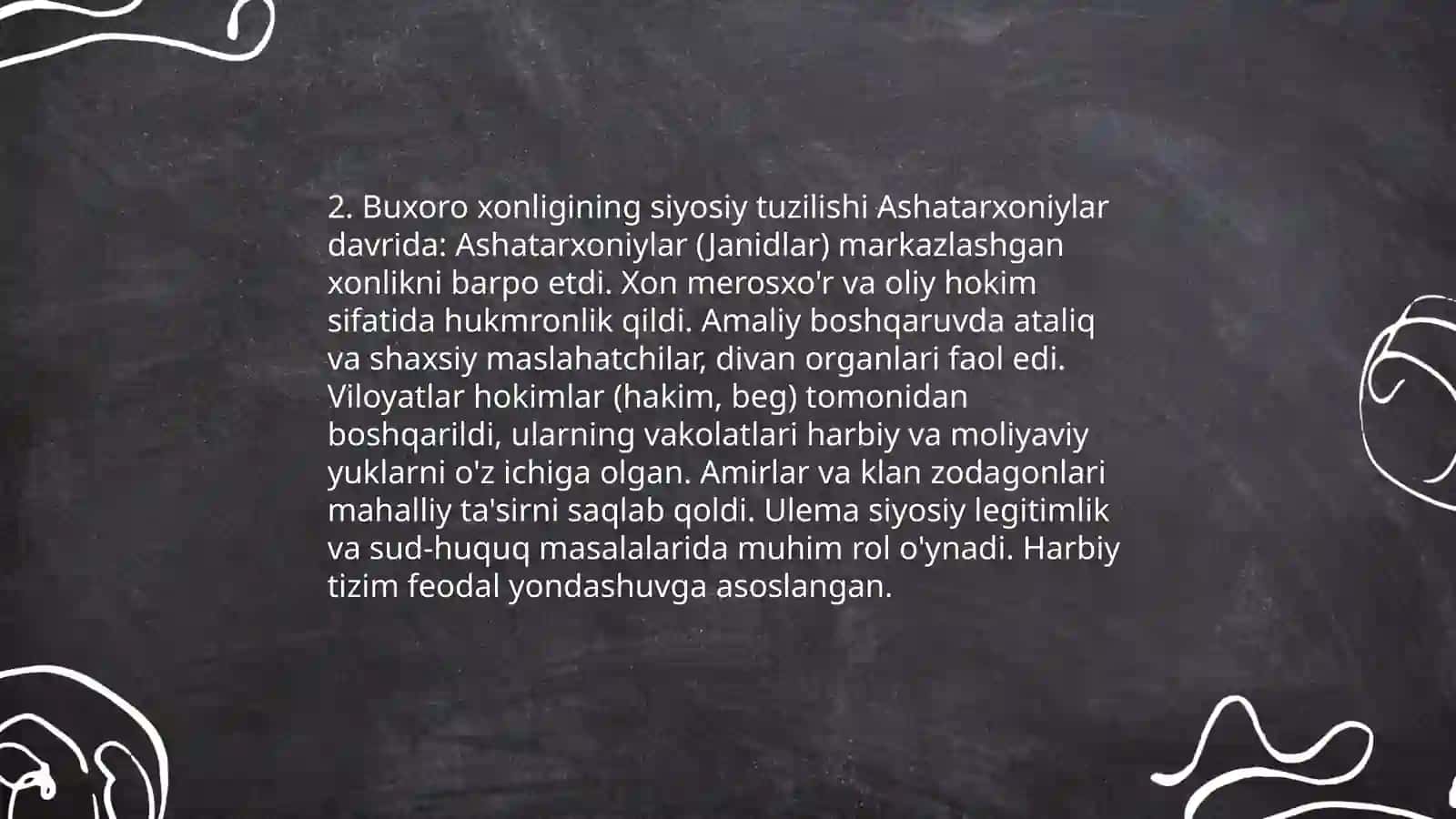 Ashatarxoniylar davrida Buxoro xonligi 4