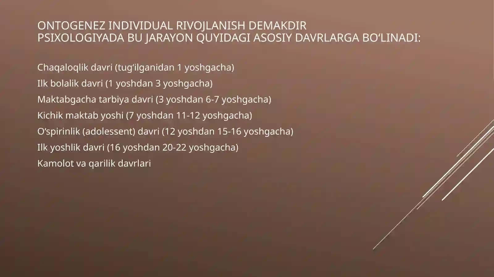 Inson psixikasining ontogenezda rivojlanishi 4