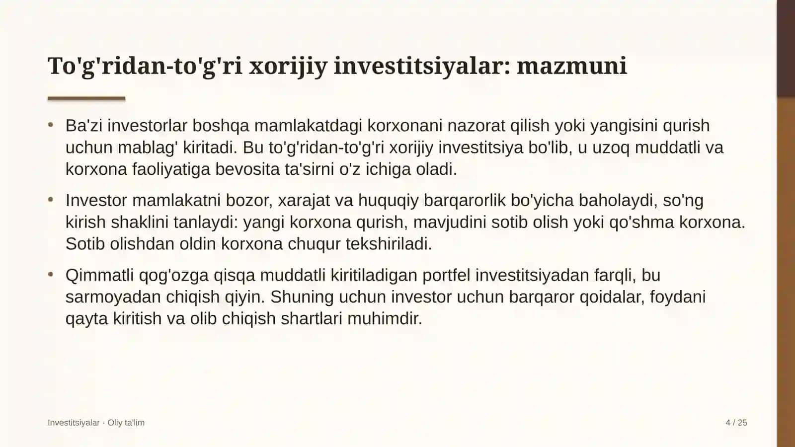 reklama agentliklarida to'g'ridan to'g'ri xorijiy investitsiyalar 3481 4
