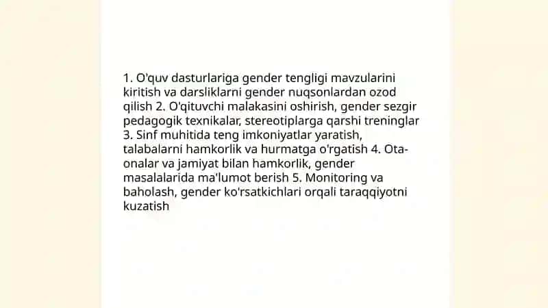 Gender tengligi ijtimoiy adolat va tarbiya integratsiyasi 4