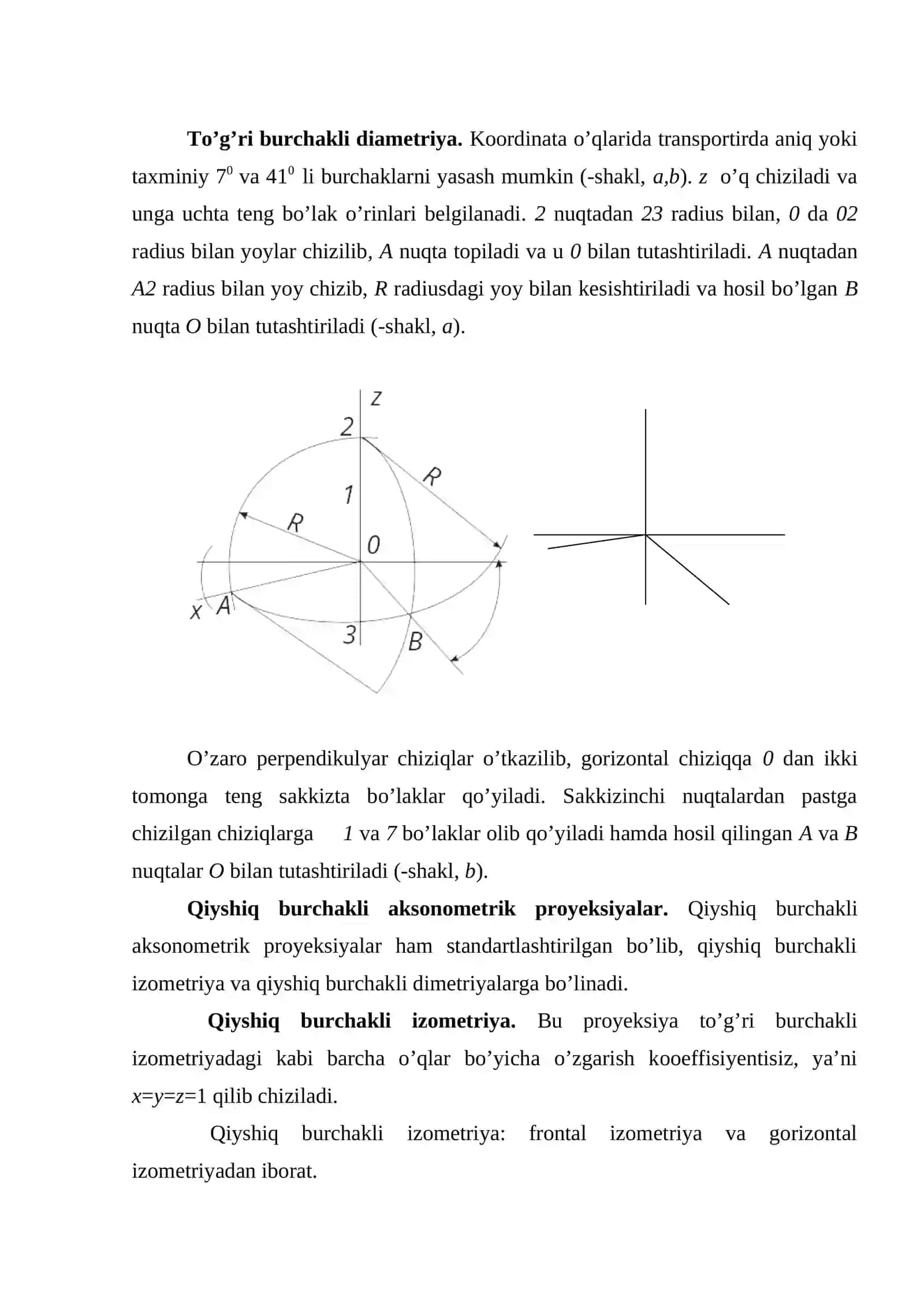 Aksionometrik va affinli proyeksiyalash 4