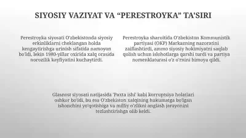 O‘zbekiston Mustaqillik Yillari 4