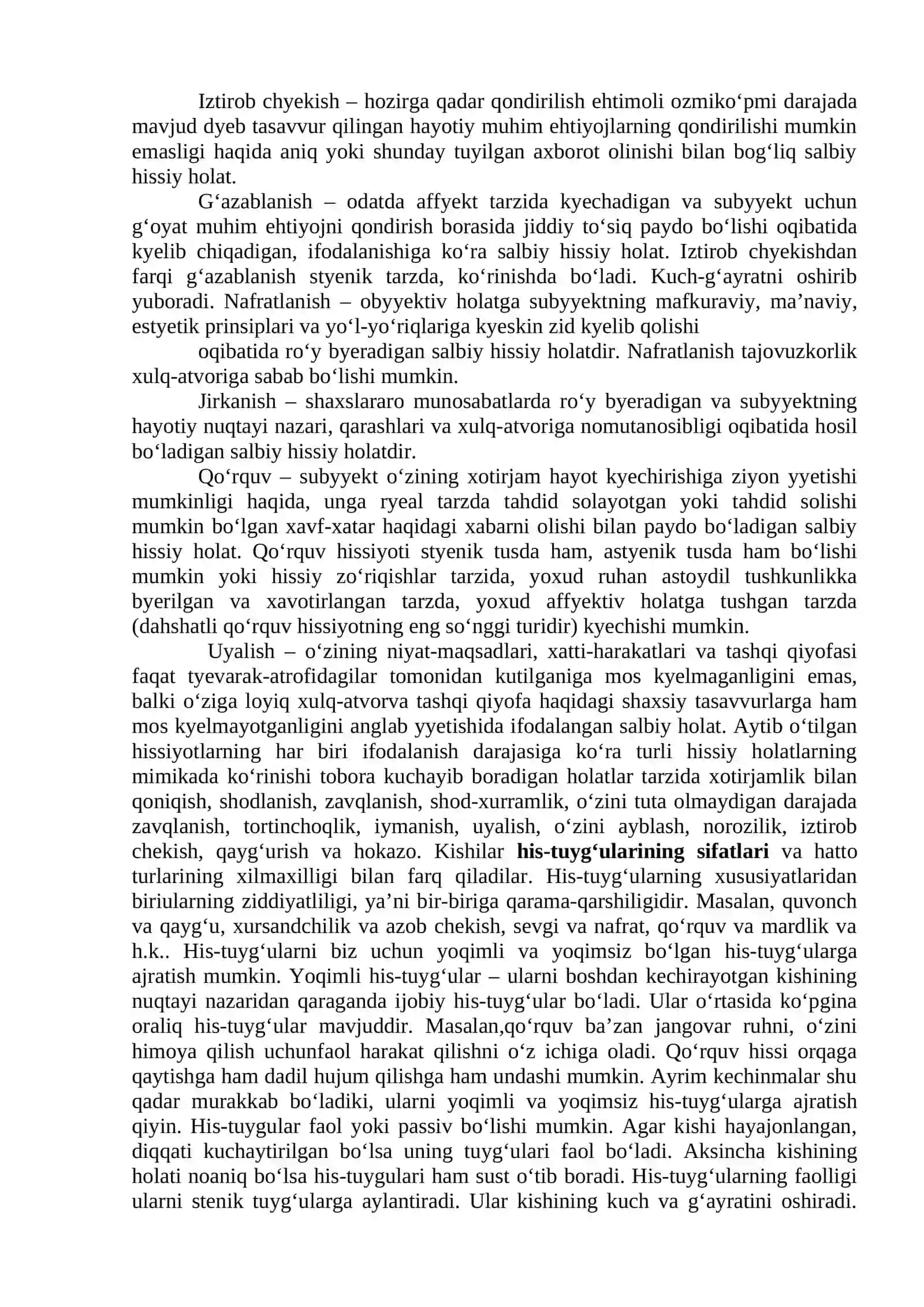 SHAXSNING HISSIY-IRODAVIY HOLATLARI 4