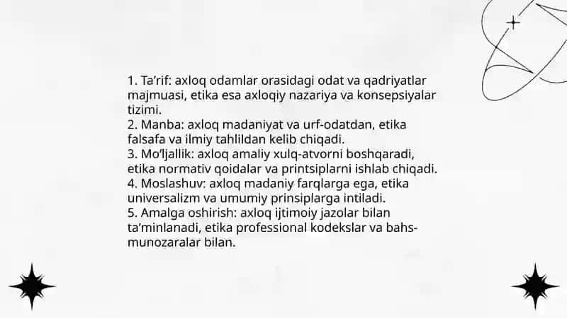 Etikaning mohiyati va ahamiyati 4