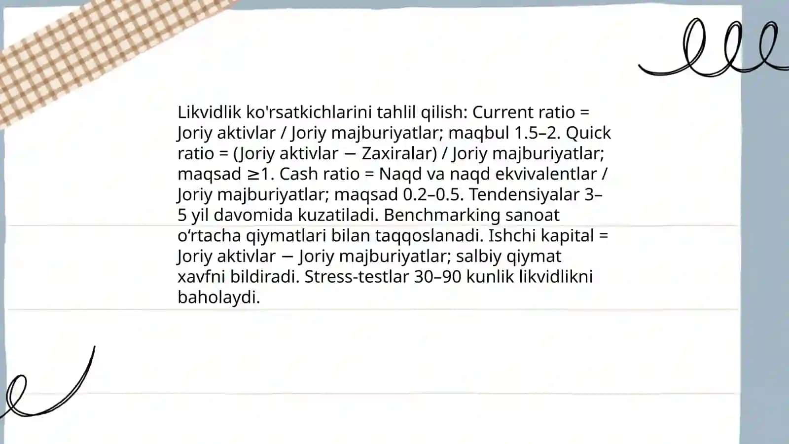 Moliyaviy va boshqaruv tahlili 4