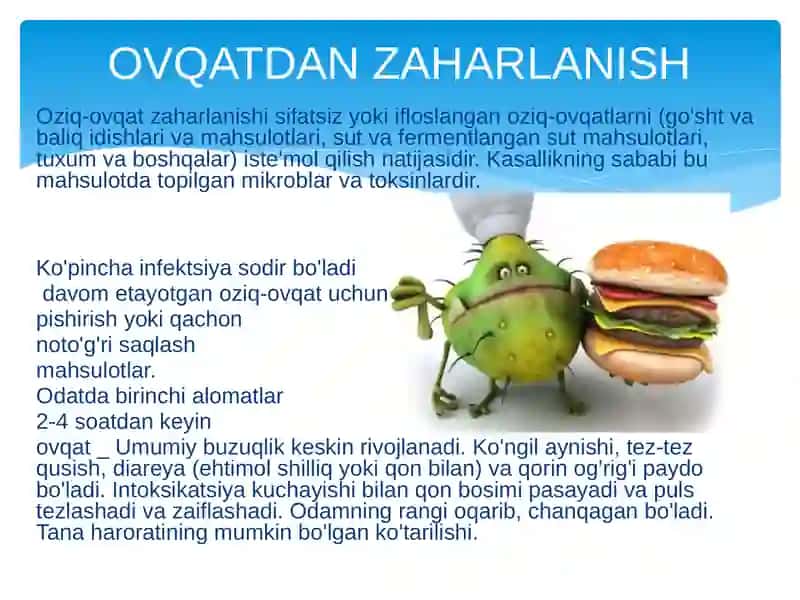 Zaharlanish haqida umumiy ma'lumot 4