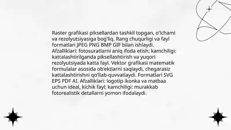 Kompyuter grafikasi asoslari 4