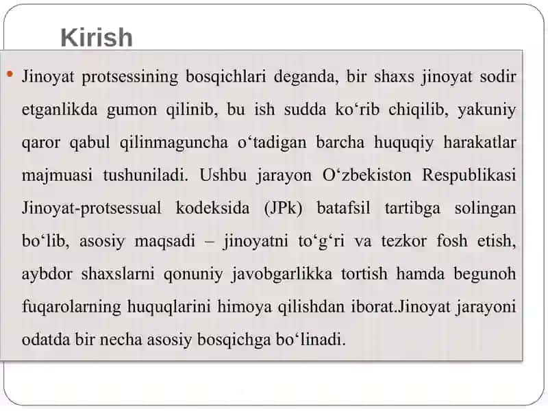 JINOYAT PROTSESSINING BOSQICHLARI 4