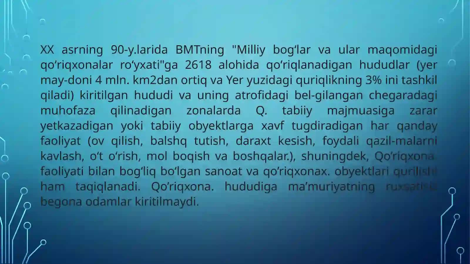 O’zbekiston Qo’riqxonalari 4
